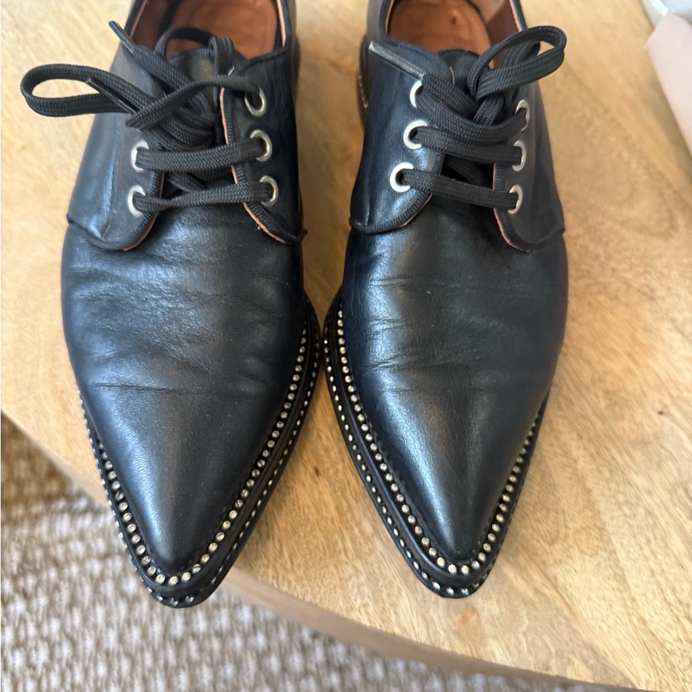 Ras Pointy Rhinestone Ballerina Flats. 37 Women’s Black Shoes